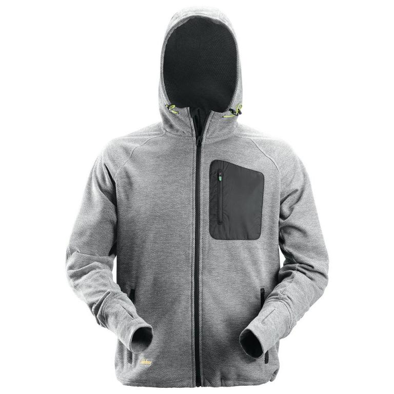 Fleece hoodie (8041) Grey/Black