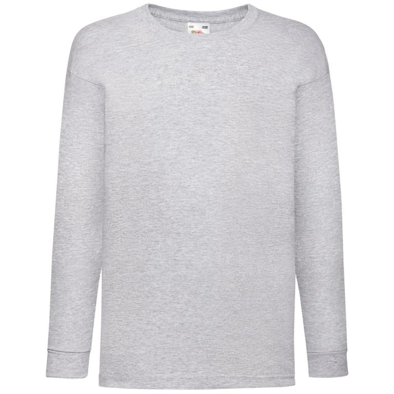 Kids long sleeve valueweight T Heather Grey