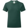 Girls iconic T Forest Green