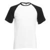 Short sleeve baseball T White/Black