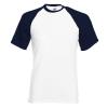 Short sleeve baseball T White/Deep Navy