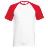 Short sleeve baseball T White/Red