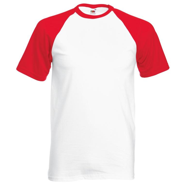 Short sleeve baseball T White/Red