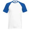 Short sleeve baseball T White/Royal Blue