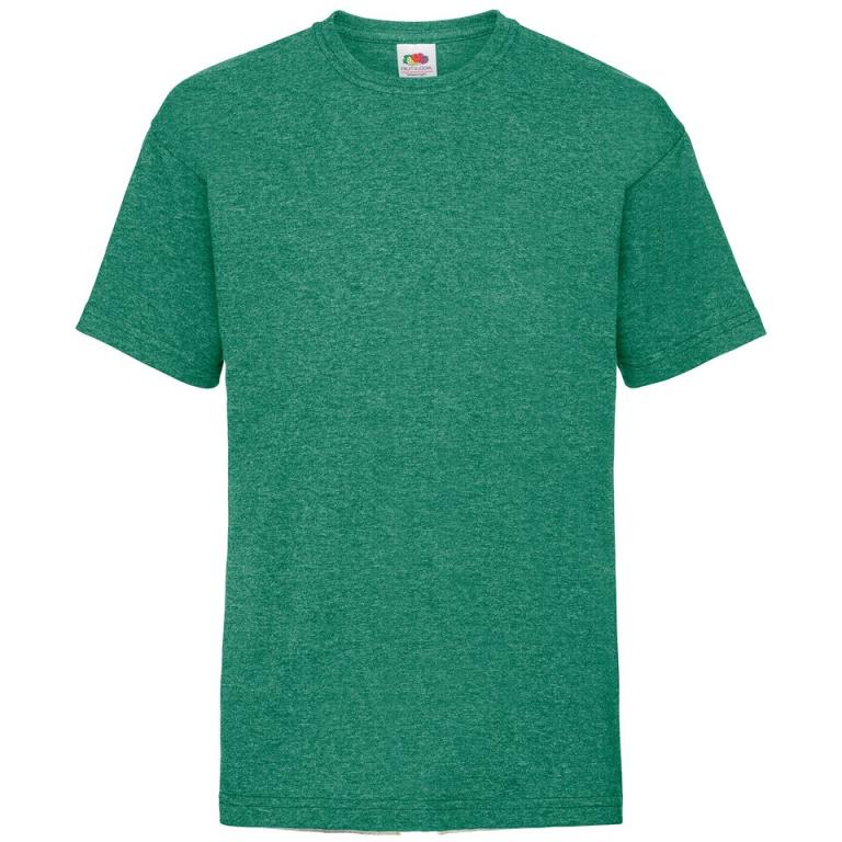 Kids valueweight T Retro Heather Green