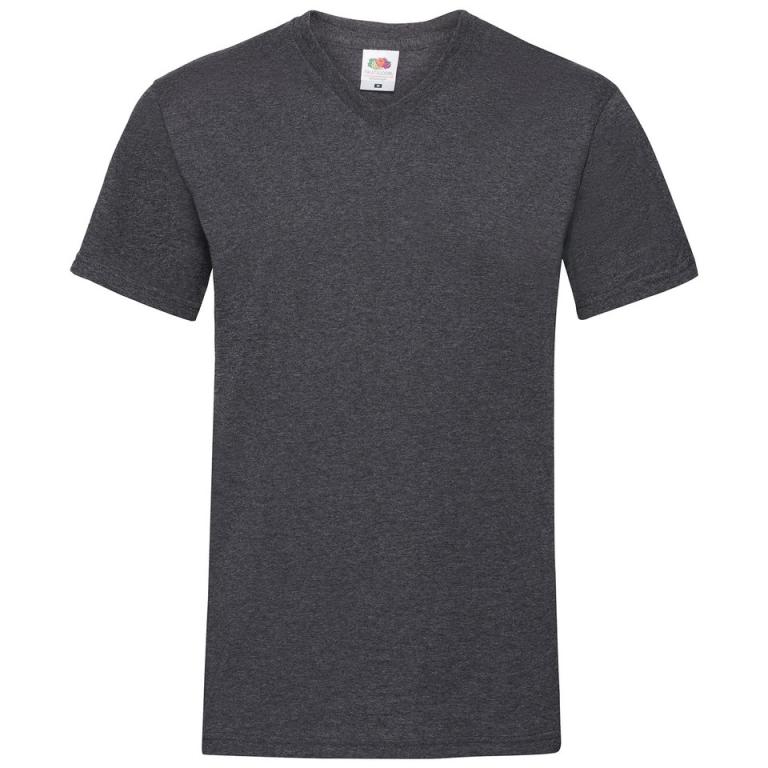 Valueweight v-neck T Dark Heather Grey