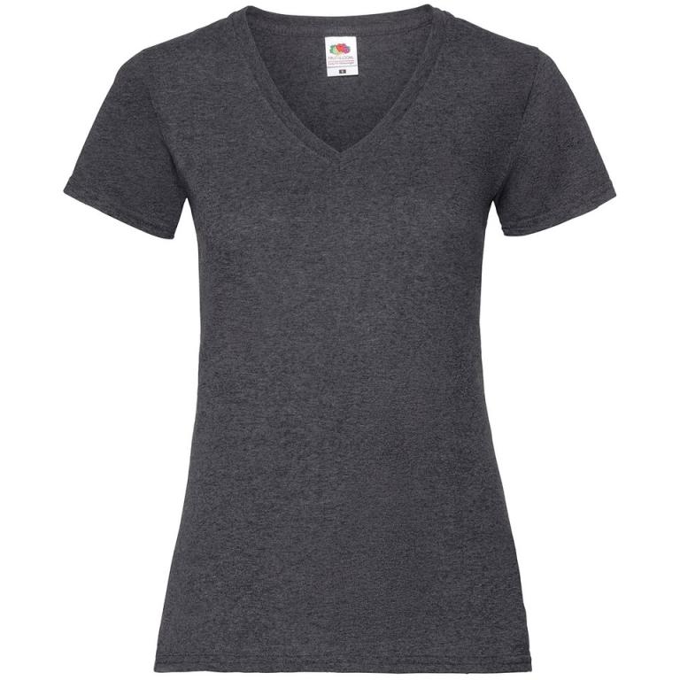 Women's valueweight v-neck T Dark Heather Grey