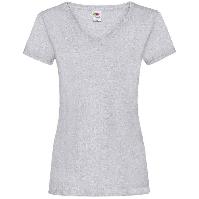 Women's valueweight v-neck T Heather Grey