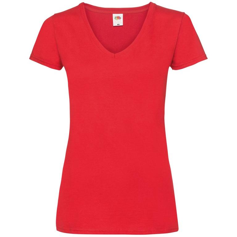 Women's valueweight v-neck T Red