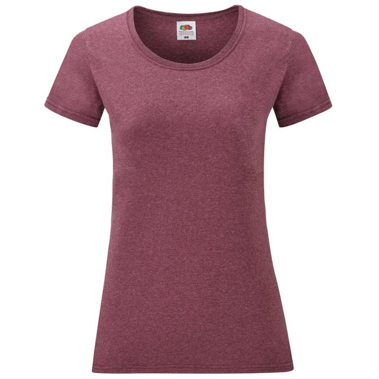 Women's valueweight T Heather Burgundy