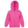 Kids classic hooded sweatshirt jacket Fuchsia