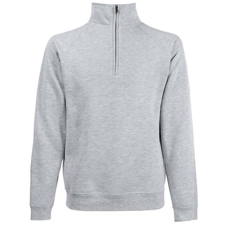 Classic 80/20 zip neck sweatshirt Heather Grey