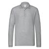 Premium long sleeve polo  Athletic Heather