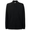 Premium long sleeve polo  Black