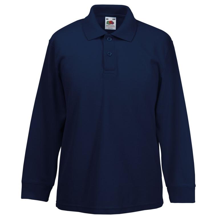 Kids long sleeve 65/35 polo Deep Navy