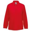 Kids long sleeve 65/35 polo Red