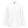 Kids long sleeve 65/35 polo White