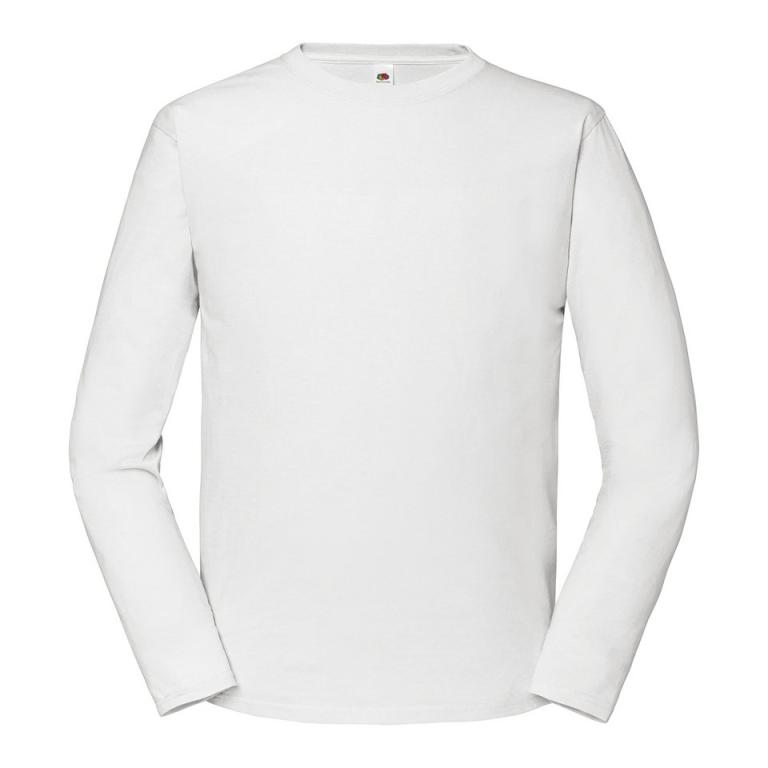 Iconic 195 ringspun premium long sleeve T White