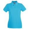 Women's premium polo Azure Blue