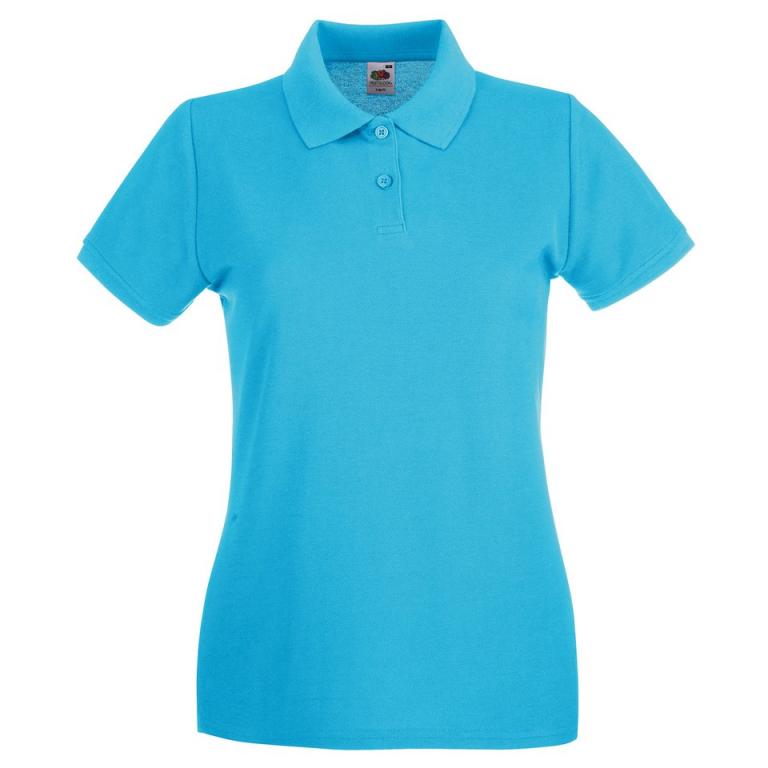 Women's premium polo Azure Blue