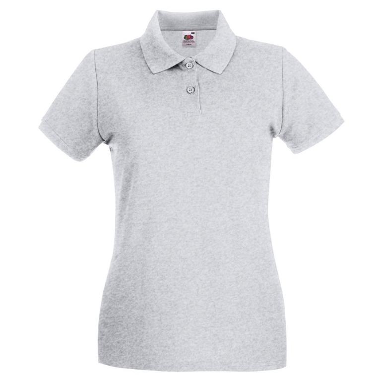 Women's premium polo Heather Grey