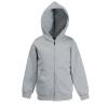 Kids premium hooded sweatshirt jacket Heather Grey