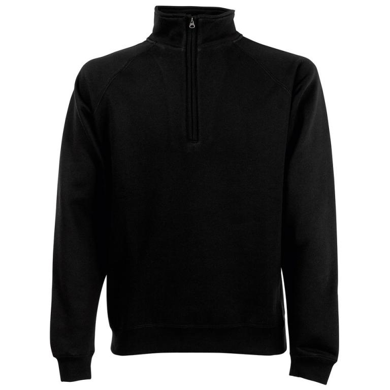 Premium 70/30 zip-neck sweatshirt Black