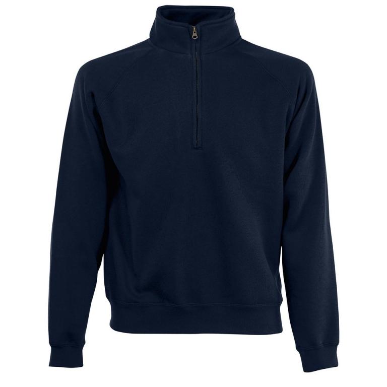 Premium 70/30 zip-neck sweatshirt Deep Navy