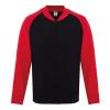 Baseball sweatshirt jacket Black/Red