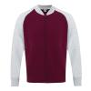 Baseball sweatshirt jacket Burgundy/Heather Grey