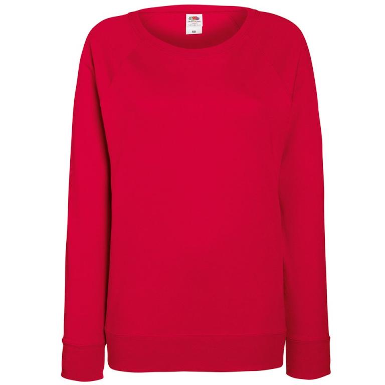 Women's lightweight raglan sweatshirt Red