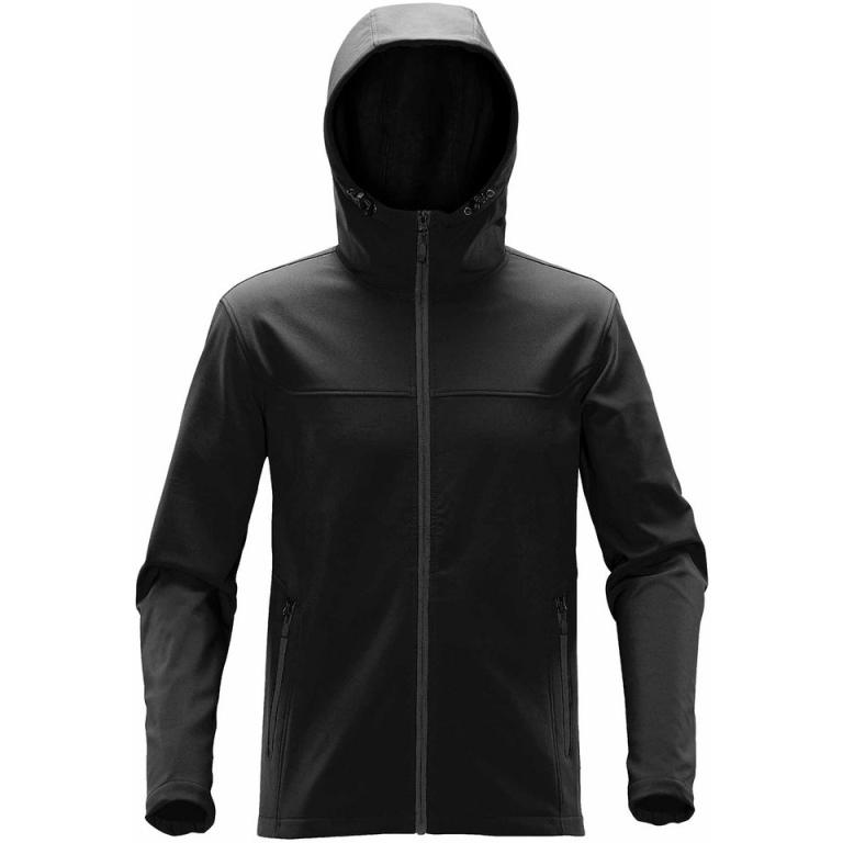 Orbiter softshell hoodie Black/Dolphin