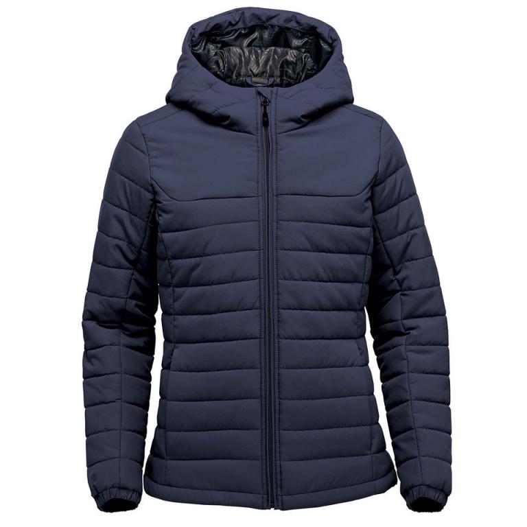 Women’s Nautilus quilted hooded jacket Navy