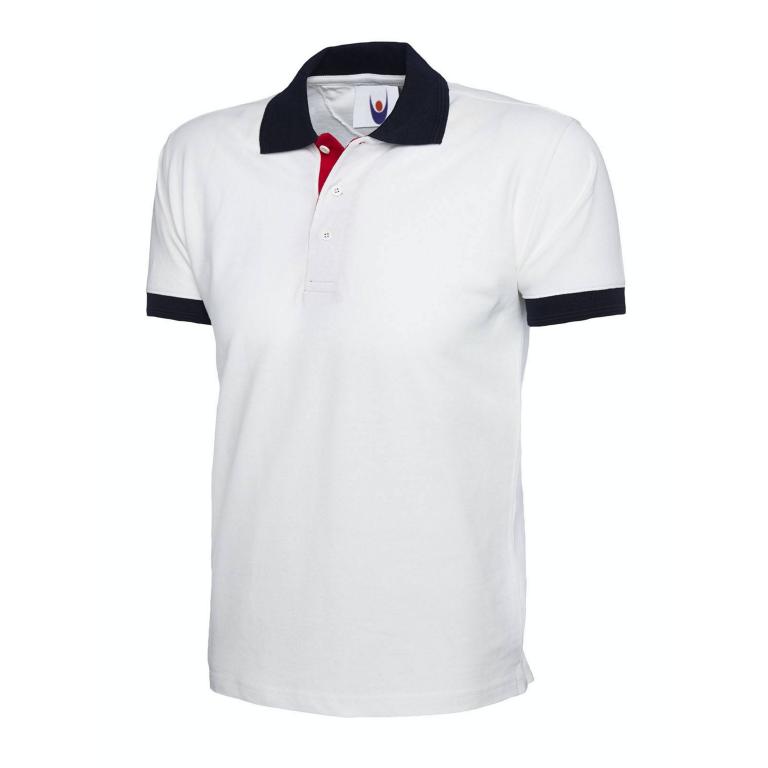 Contrast Poloshirt White