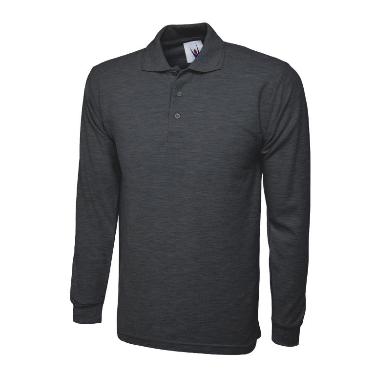 Longsleeve Classic Poloshirt Charcoal