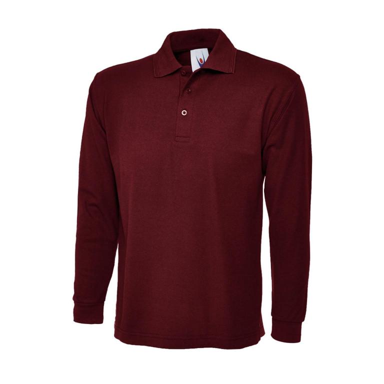 Longsleeve Classic Poloshirt Maroon