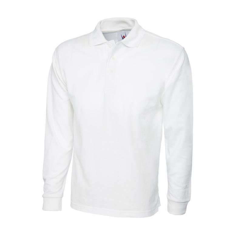 Longsleeve Classic Poloshirt White