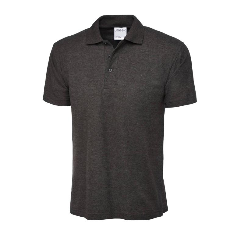 Mens Active Cotton Poloshirt Charcoal