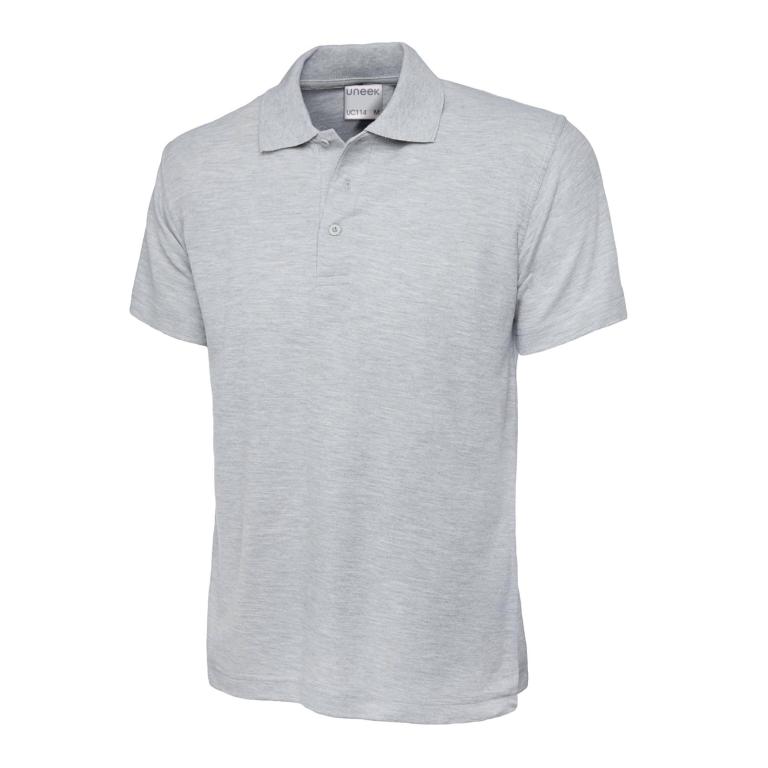 Mens Active Cotton Poloshirt Heather Grey