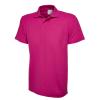 Mens Active Cotton Poloshirt Hot Pink