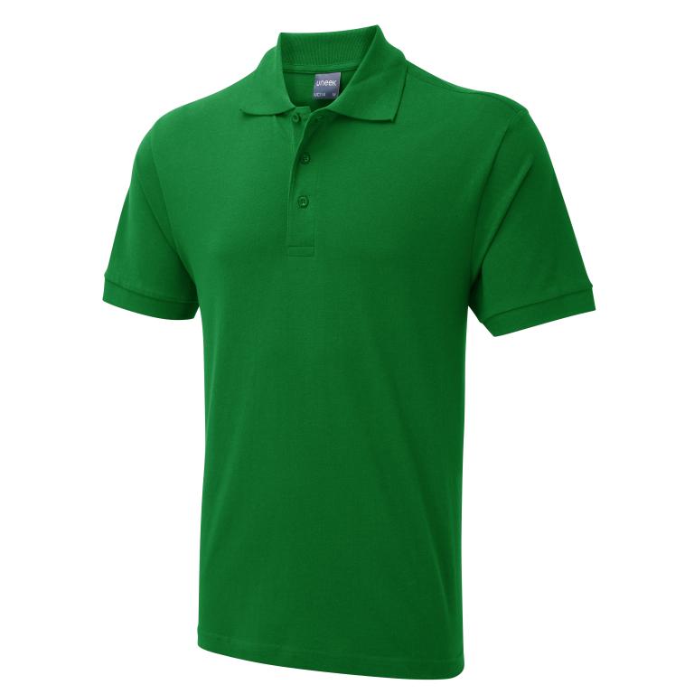 Mens Active Cotton Poloshirt Kelly Green