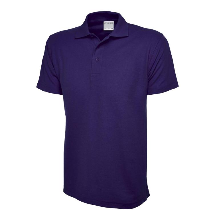 Mens Active Cotton Poloshirt Purple