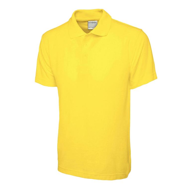 Mens Active Cotton Poloshirt Yellow