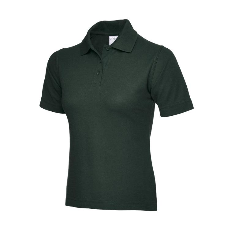 Ladies Active Cotton Poloshirt Bottle Green