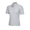 Ladies Active Cotton Poloshirt Heather Grey