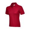 Ladies Active Cotton Poloshirt Red