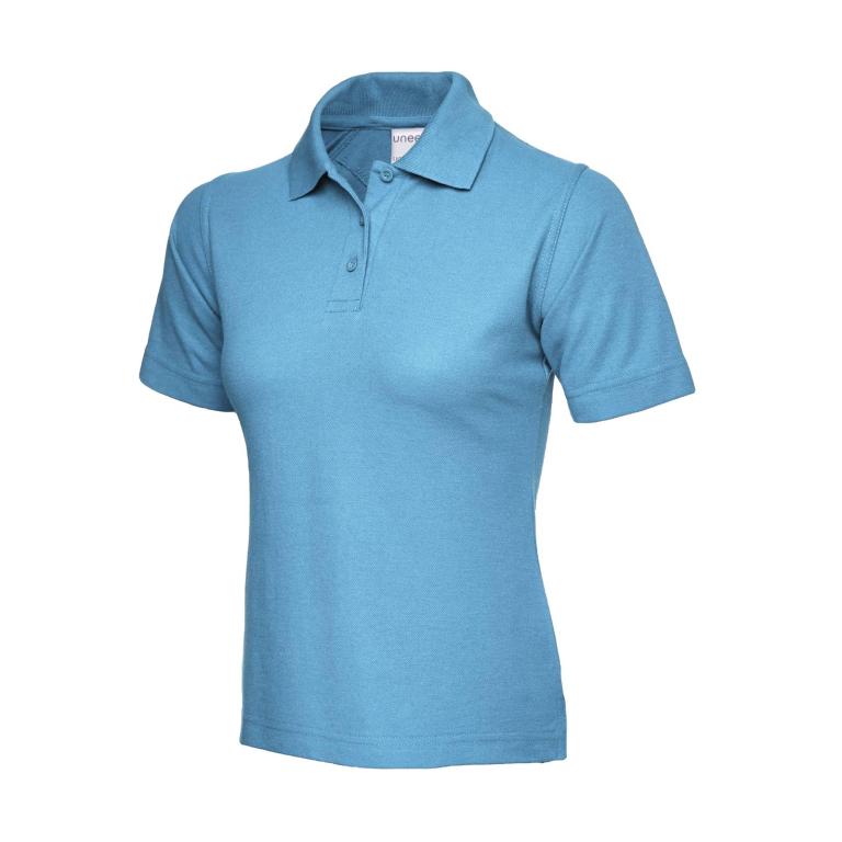 Ladies Active Cotton Poloshirt Sky