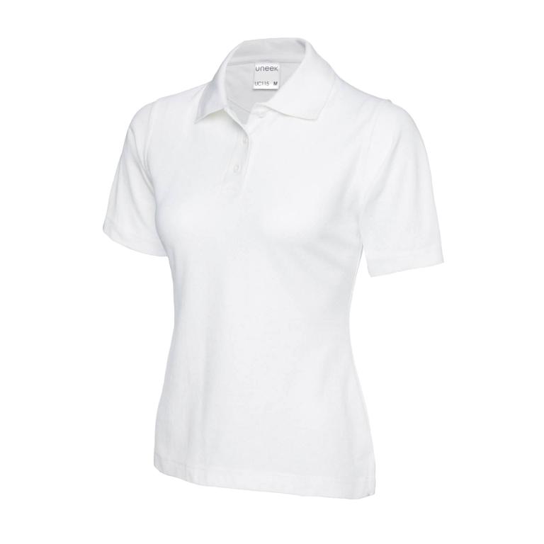 Ladies Active Cotton Poloshirt White