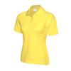 Ladies Active Cotton Poloshirt Yellow