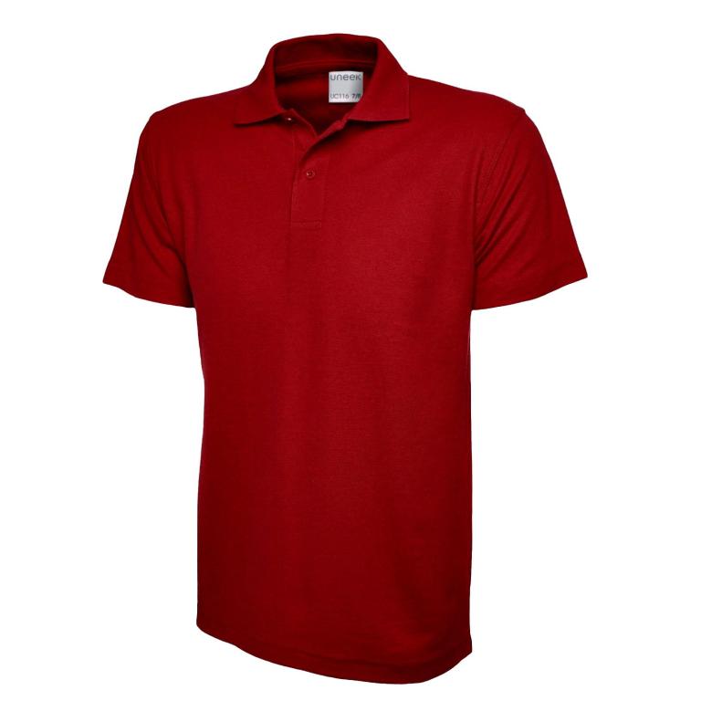 Childrens Active Cotton Poloshirt Red